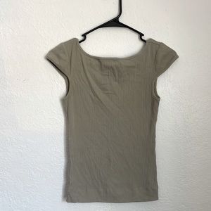 Tan Colored | Scoop Back | Crop Top